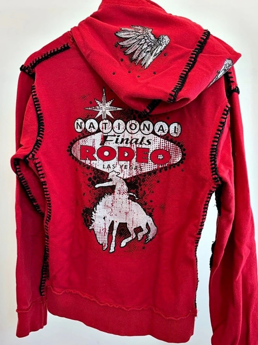 Wrangler Red Graphic Zip Hoodie Like New